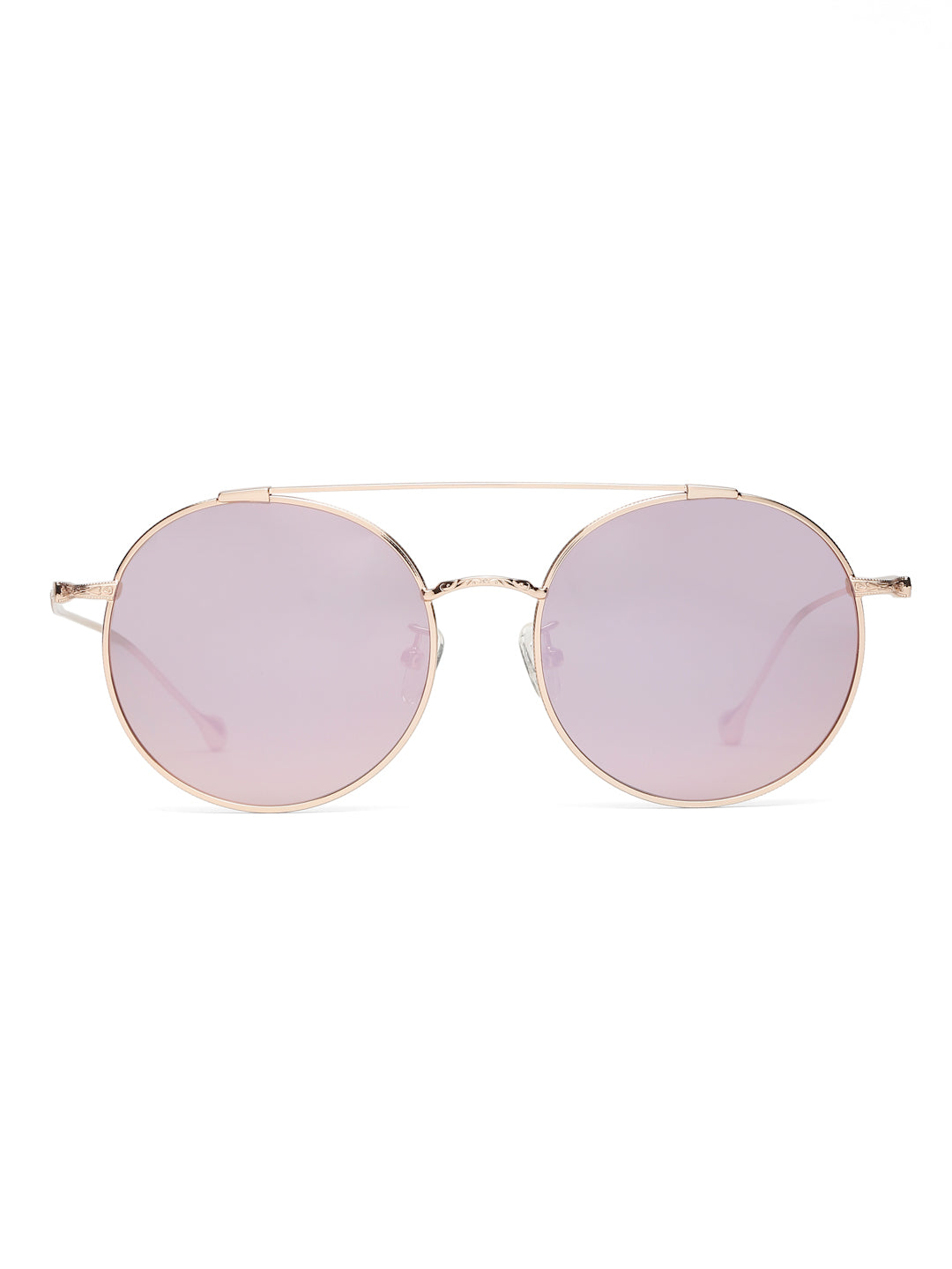 š¶ļø RetroGoods⢠| Rose Gold Noir Round Sunglasses