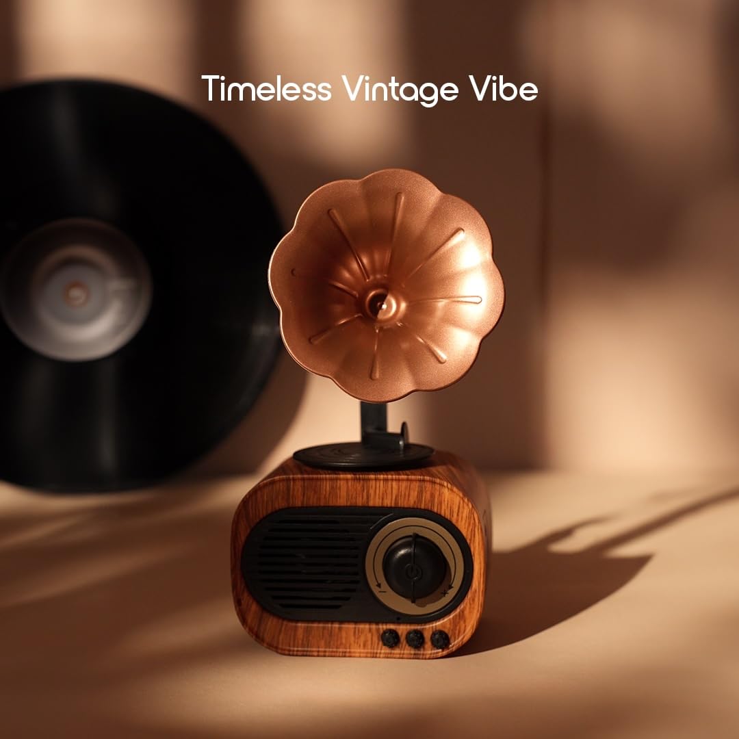 Vintage Gramophone Bluetooth Speaker by RetroGoods™