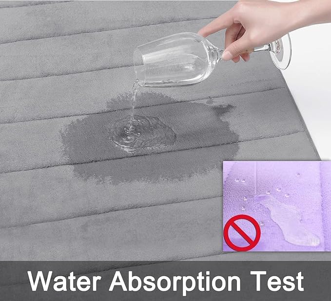 Water Absorption Floor Mat with Memory Foam by RetroGoods (Premium Quality)