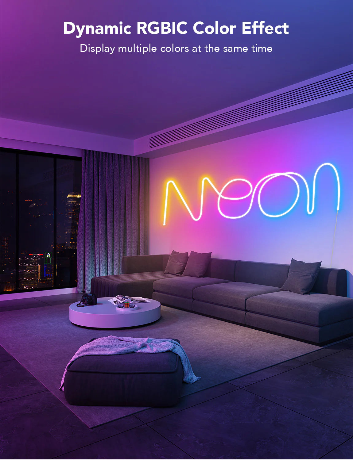 NeonGlow Smart Rope Strip Light with Music Syncing (5 Meters) by RetroGoods™