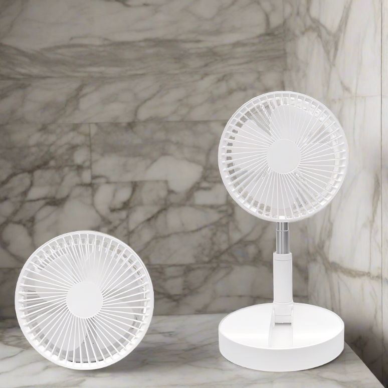 Foldable Fan - Powerful & Rechargeable by RetroGoods (Premium Quality)