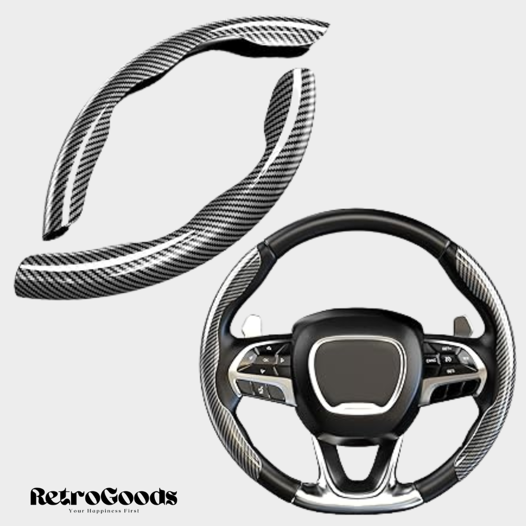 Carbon Fiber Anti-Slip Steering Wheel Cover (Premium Quality)
