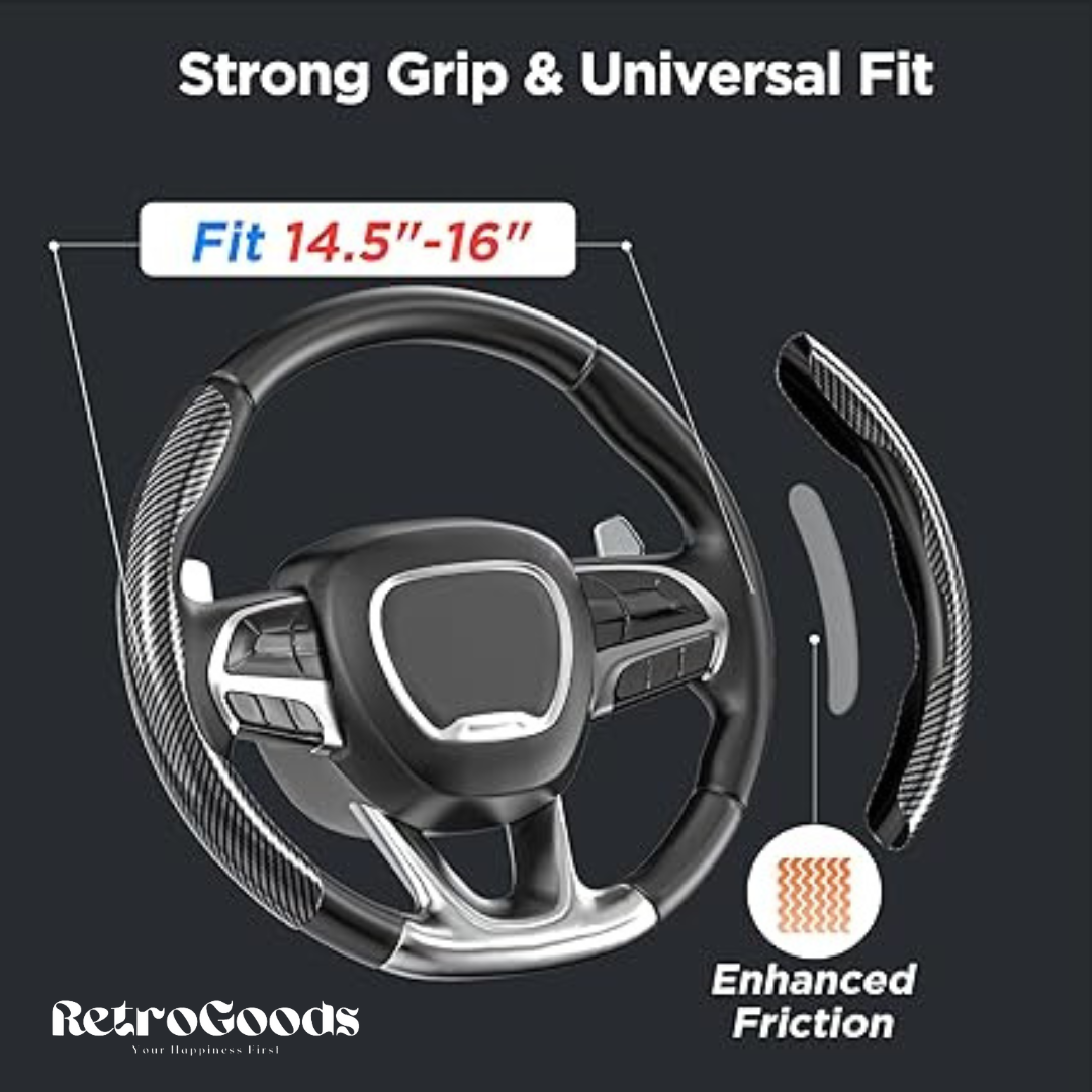 Carbon Fiber Anti-Slip Steering Wheel Cover (Premium Quality)