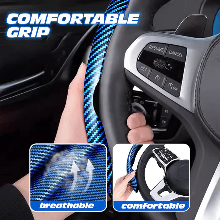 Carbon Fiber Anti-Slip Steering Wheel Cover (Premium Quality)