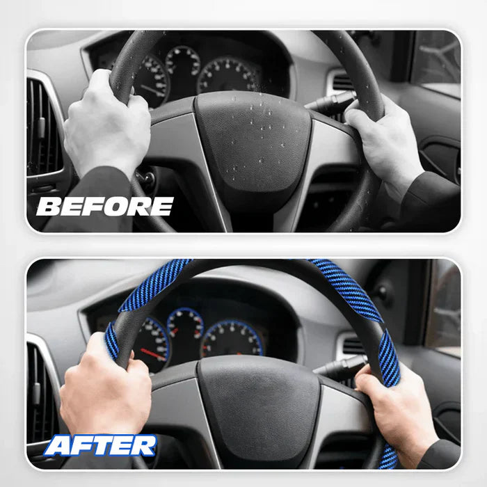 Carbon Fiber Anti-Slip Steering Wheel Cover (Premium Quality)