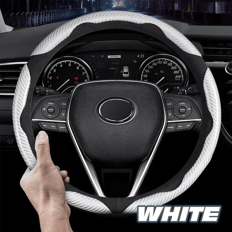 Carbon Fiber Anti-Slip Steering Wheel Cover (Premium Quality)
