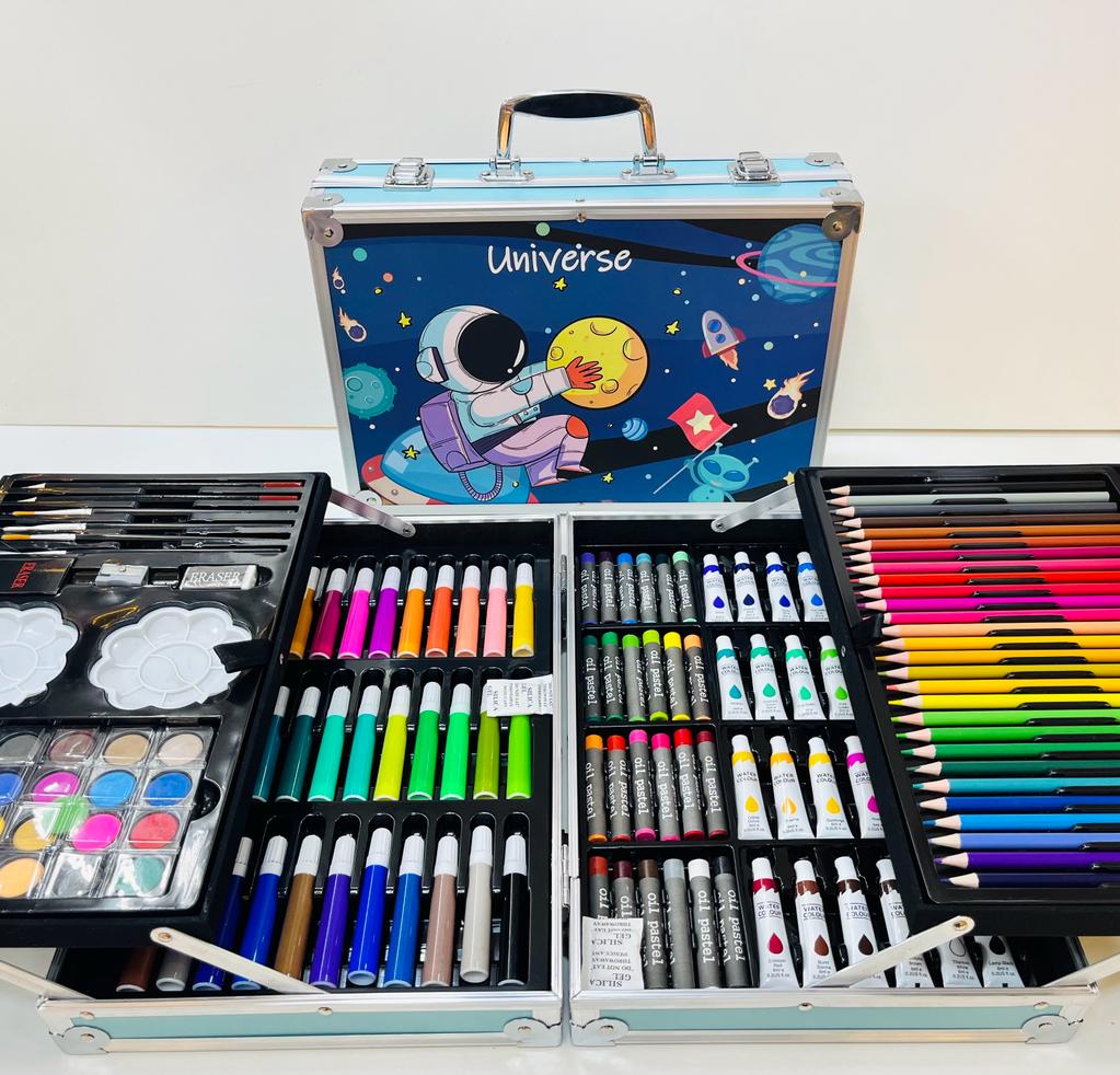 145-Piece Art Supplies Set for Kids, 2 Layers Drawing Supplies for Kids  Boys Gir