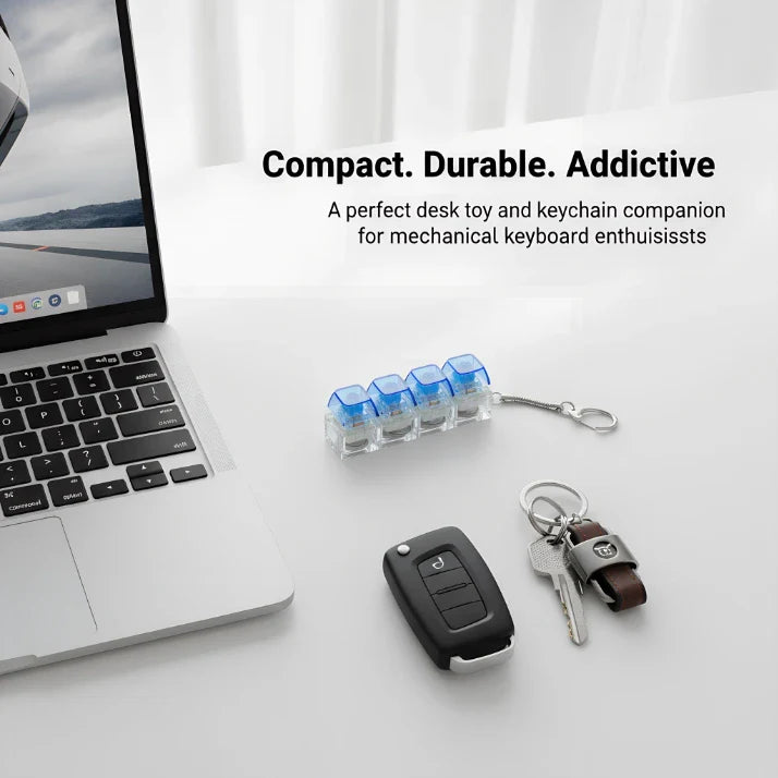 LED Keyboard Fidget Keyring by RetroGoods™