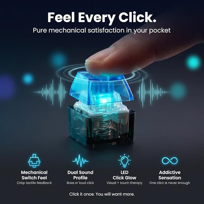 LED Keyboard Fidget Keyring by RetroGoods™