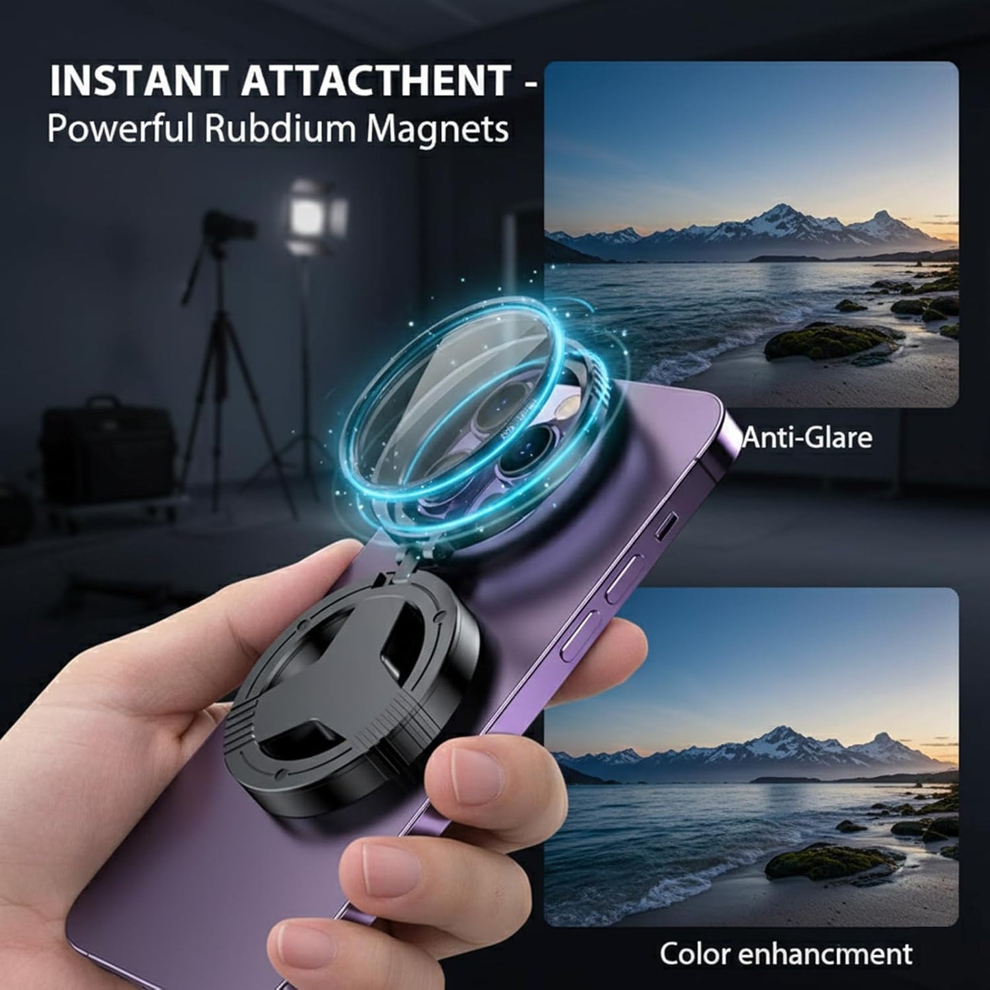 Anti-Glare Magnetic Phone Filter by RetroGoods™
