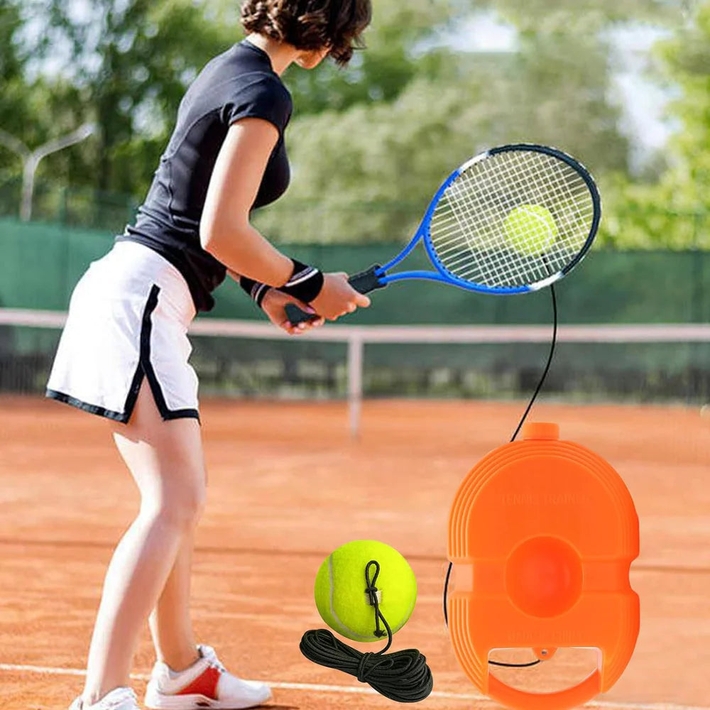 Portable Tennis Trainer with Rebound Ball: Solo Practice for Kids, Adults and Beginners