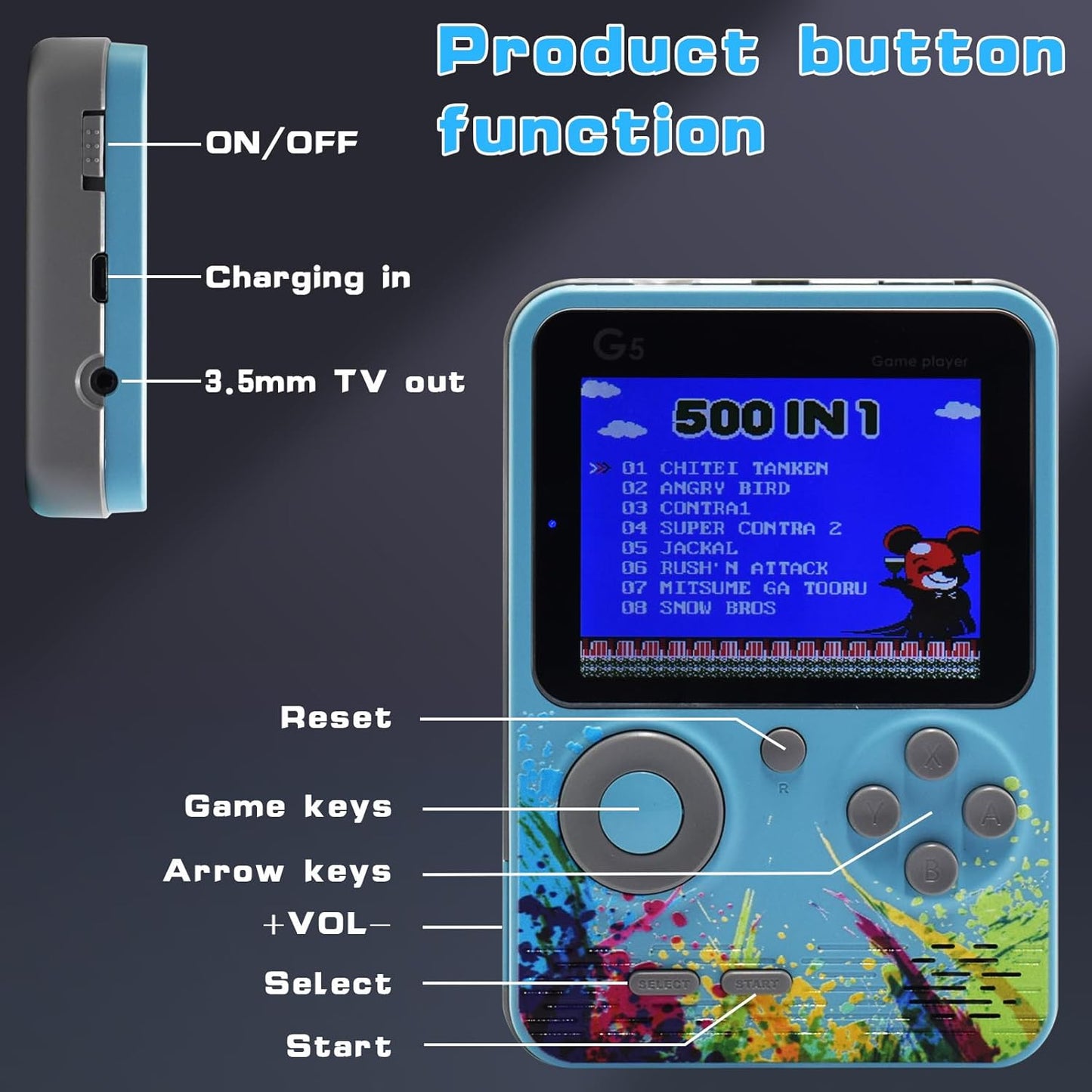 Retro GameBox 500 Games in 1 (Premium Quality) by RetroGoods™