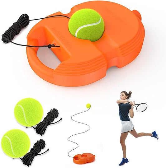 Portable Tennis Trainer with Rebound Ball: Solo Practice for Kids, Adults and Beginners