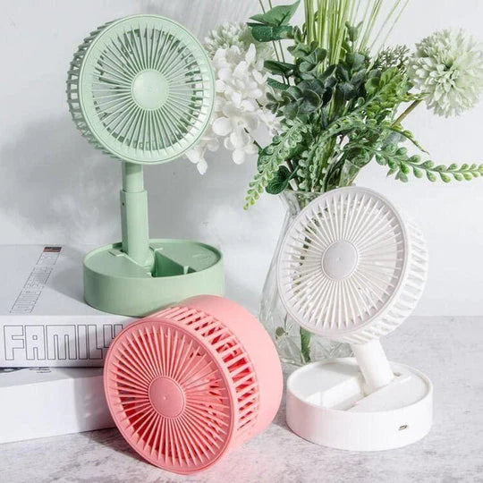 Foldable Fan - Powerful & Rechargeable by RetroGoods (Premium Quality)
