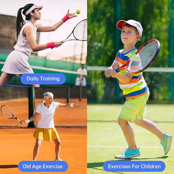 Portable Tennis Trainer with Rebound Ball: Solo Practice for Kids, Adults and Beginners